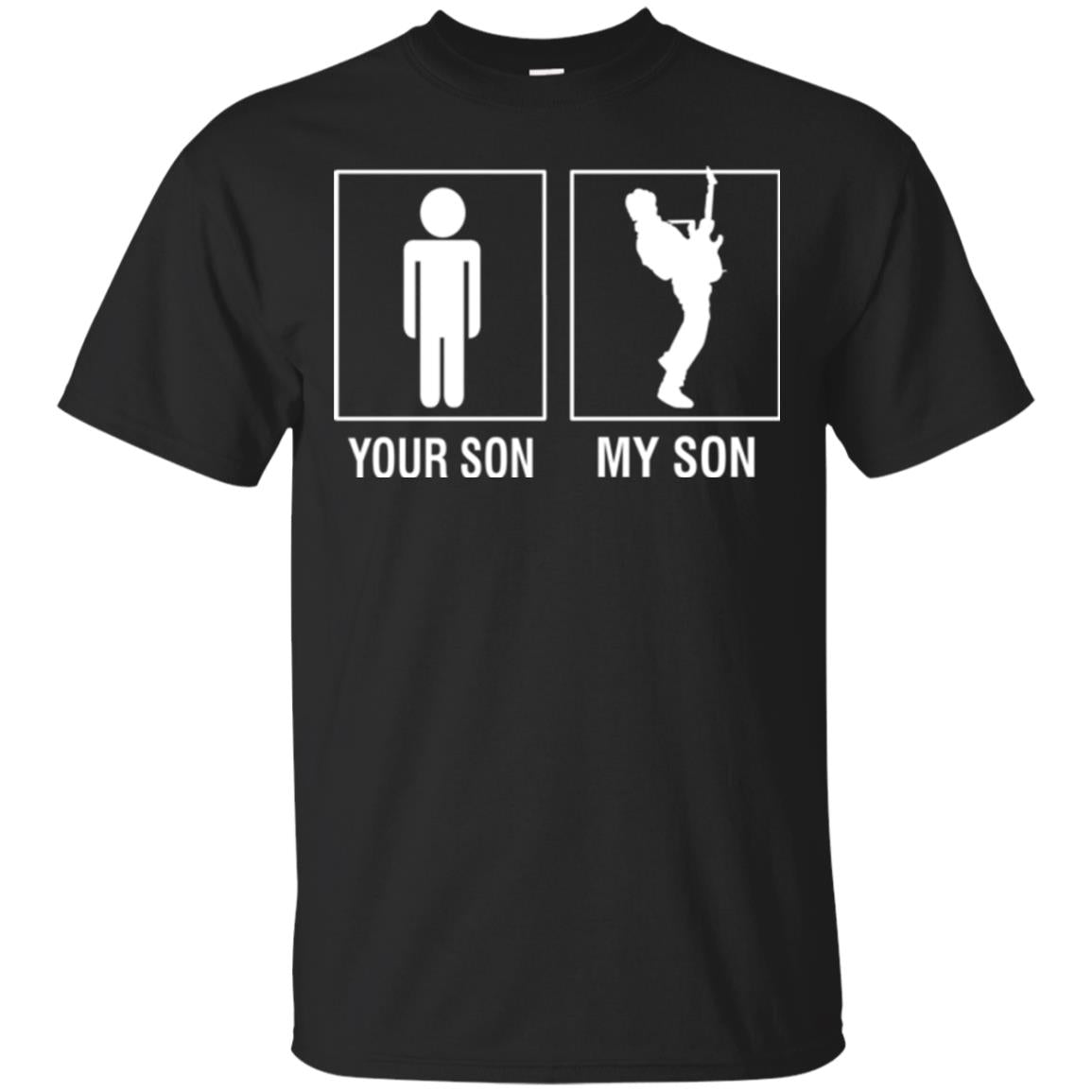 My Son Plays Guitar Daddy Shirt Black