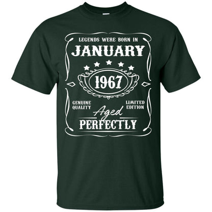 Legends Were Born In January 1967 51th Birthday T-shirt Forest