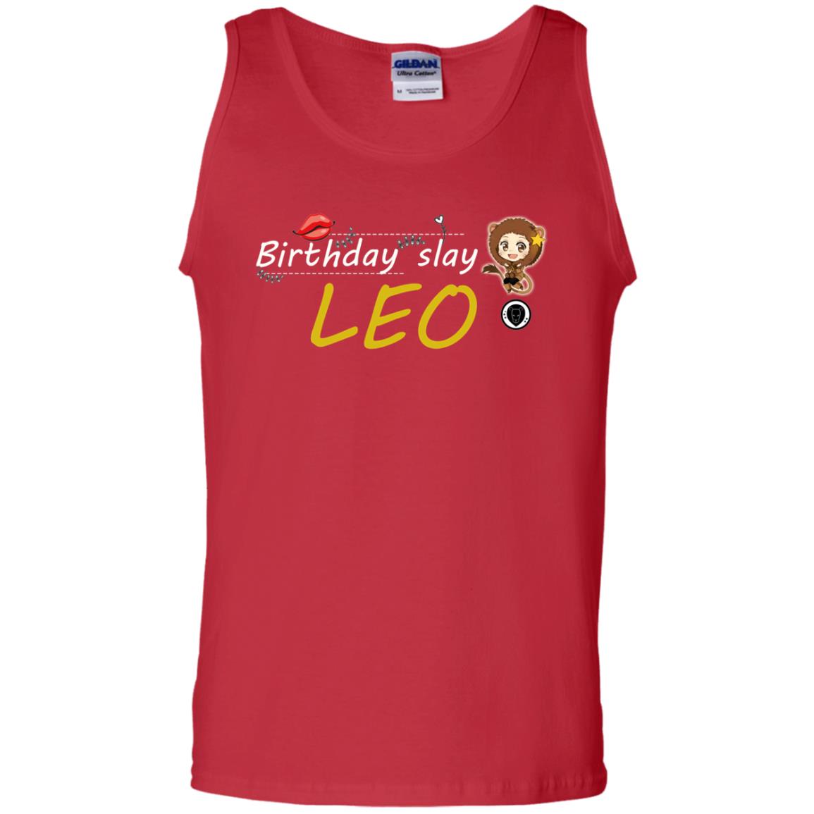 Cute Leo Girl Birthday Lip Slay T-shirt Red