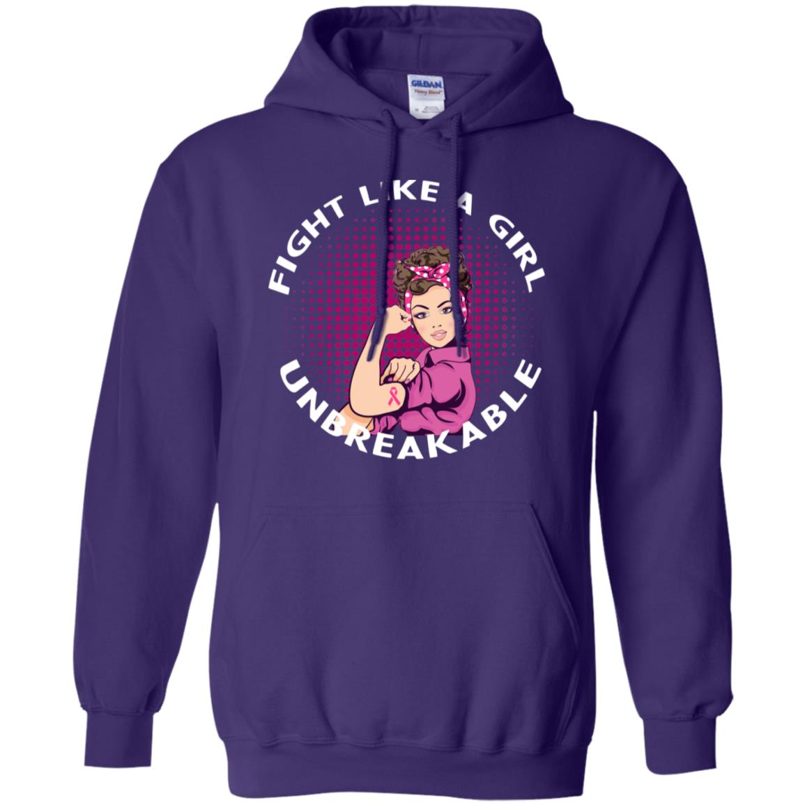Fight Like A Girl Unbreakable Breast Awareness Shirt Purple