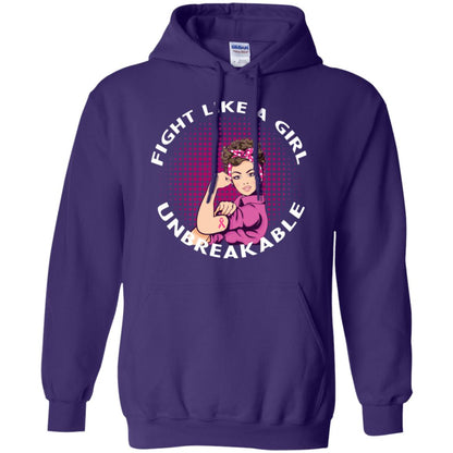 Fight Like A Girl Unbreakable Breast Awareness Shirt Purple