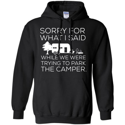 Camping T-shirt We Were Trying To Park The Camper Black