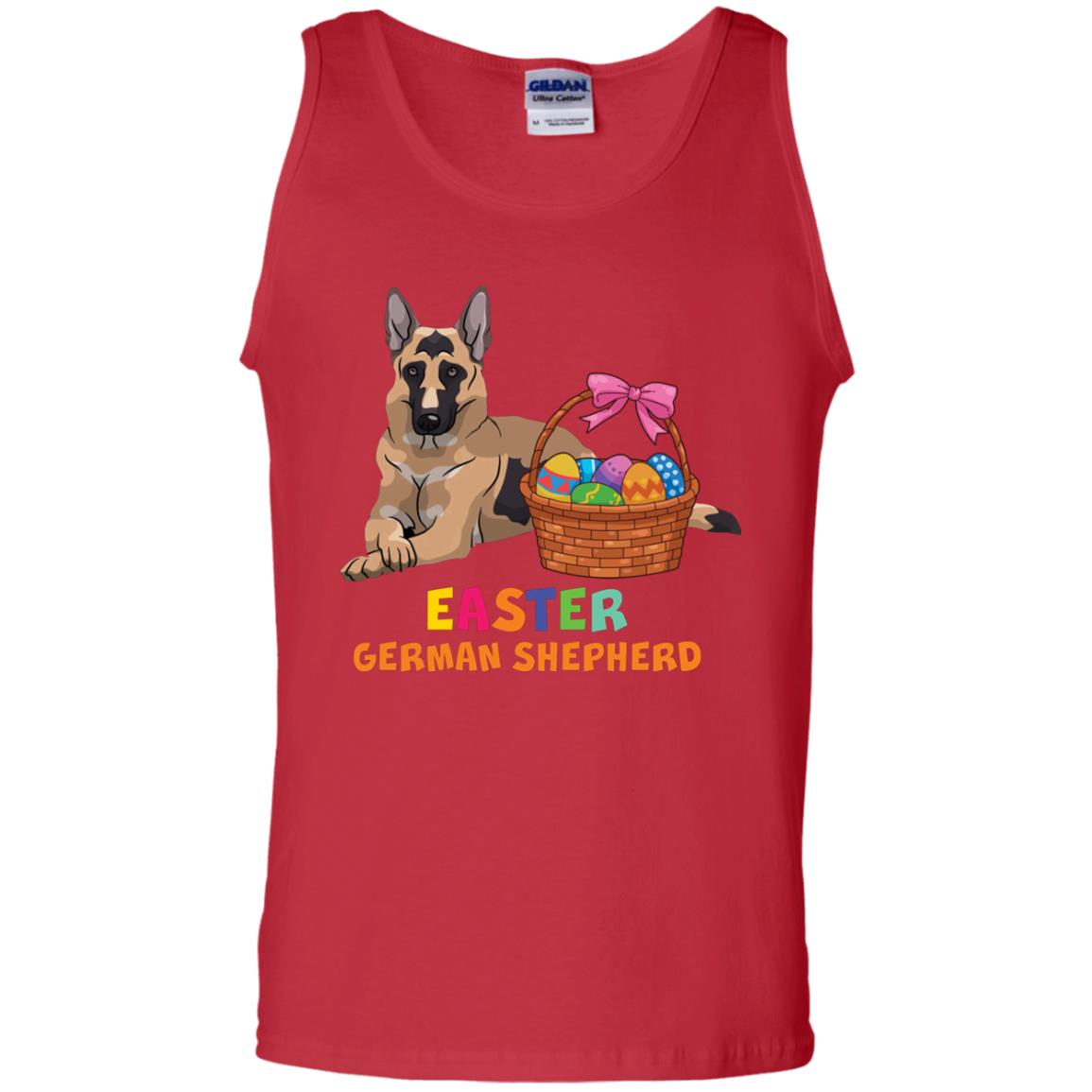 Easter German Shepherd Dog Lover T-shirt For Easter Red