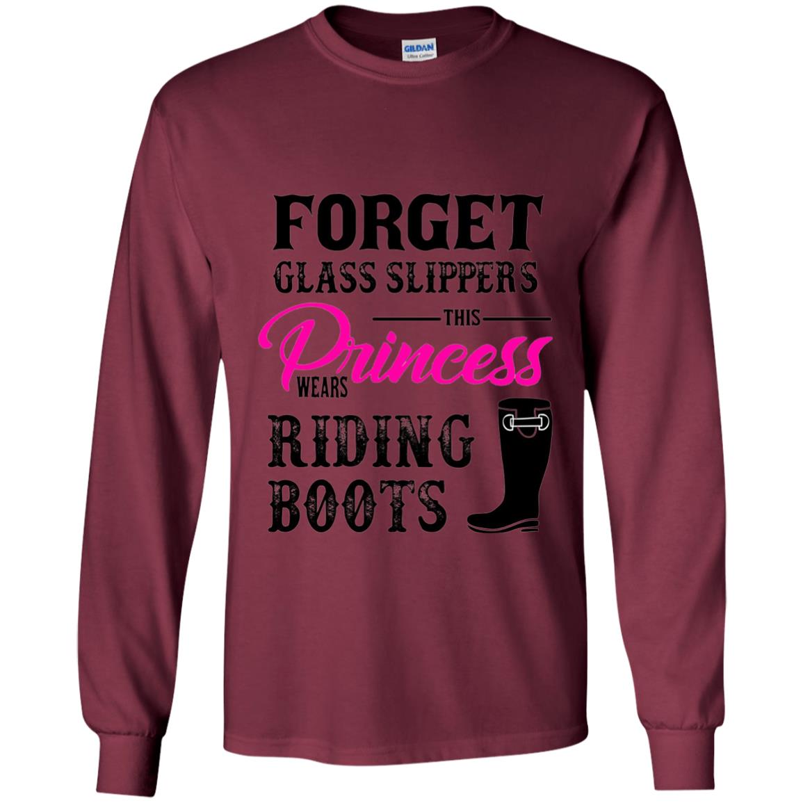 Forget Glass Slippers Princess Wears Riding Boots Maroon