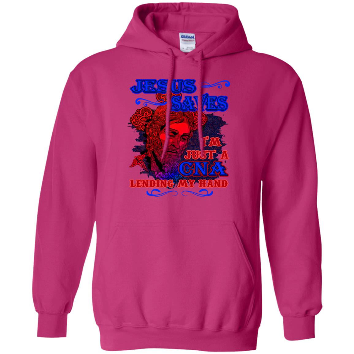 Jesus Saves I'm Just A Cna Lending My Hand Christian Gift Shirt Heliconia