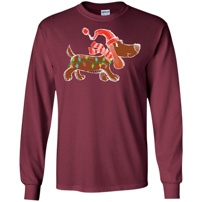 Dog Lover T-Shirt Christmas Lights Labrador Retriever Dog Lover Maroon
