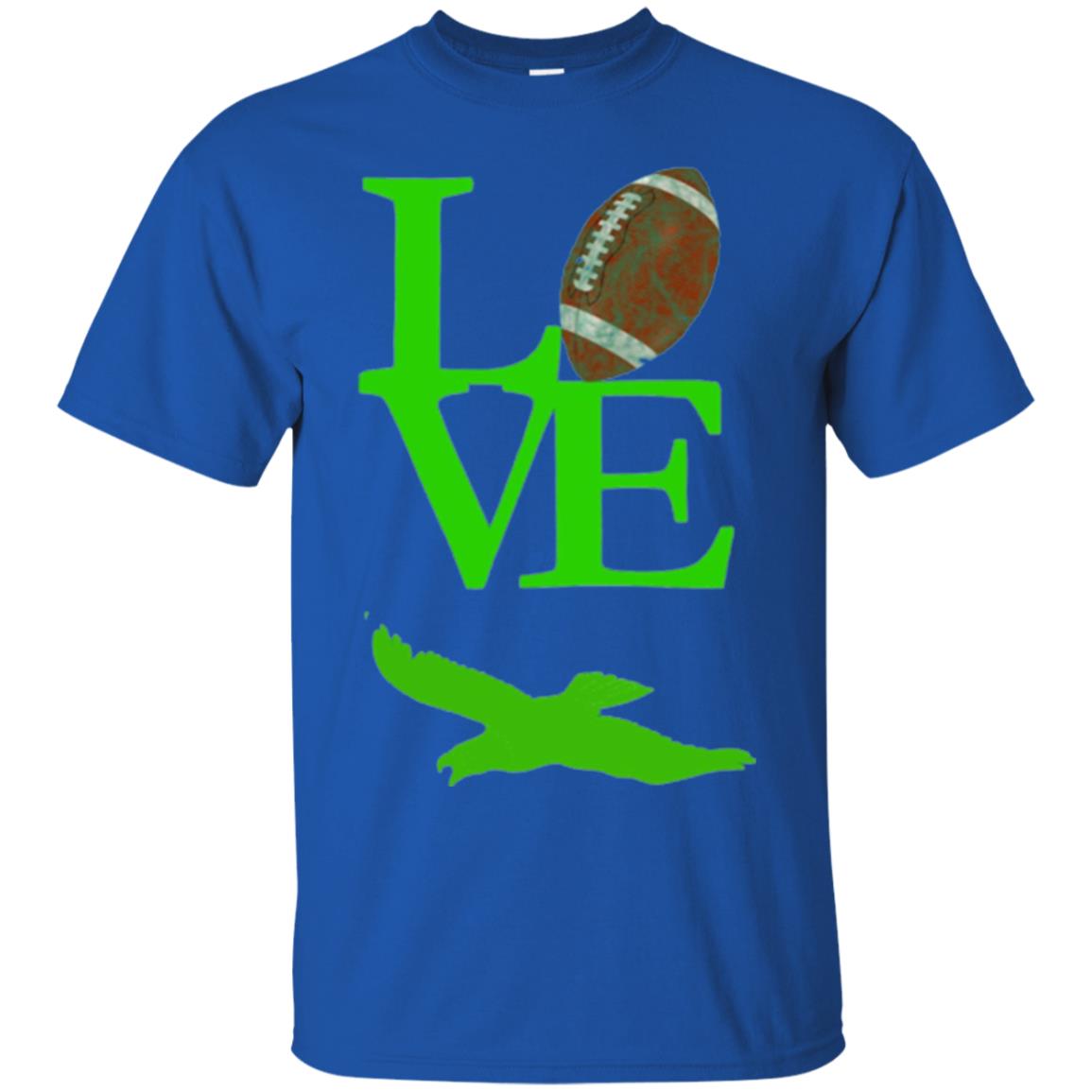 Football Lover T-shirt Love Football Flying Bird T-shirt Royal