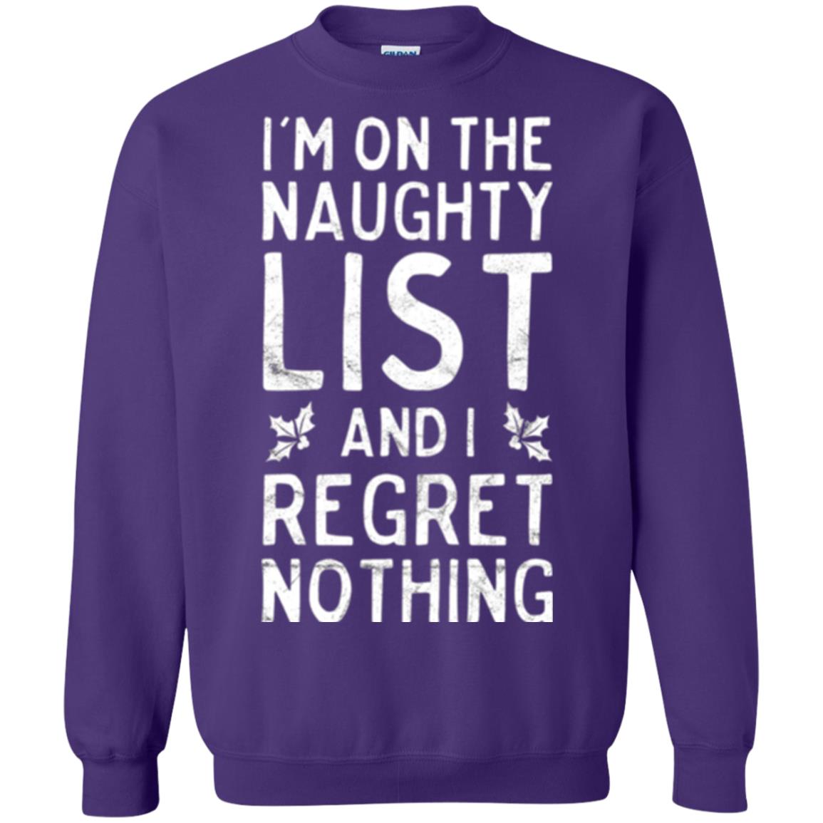 Christmas T-shirt I_m On The Naughty List Purple