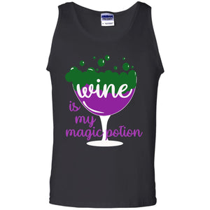 Wine Is My Magic Potion Funny Halloween Wine Lovers ShirtG220 Gildan 100% Cotton Tank Top