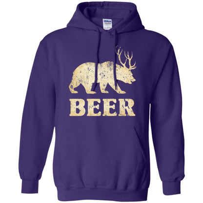 Beer T-shirt Vintage Bear Deer Purple