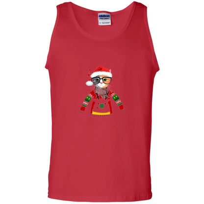 Cat Lovers T-shirt Meowy Christmas Red