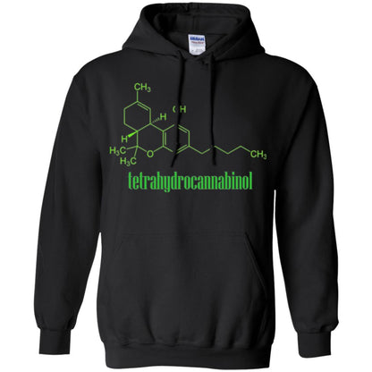 Canabis Molecule T-shirt Tetrahydrocannabinol Thc Black