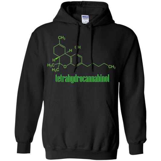Canabis Molecule T-shirt Tetrahydrocannabinol Thc Black