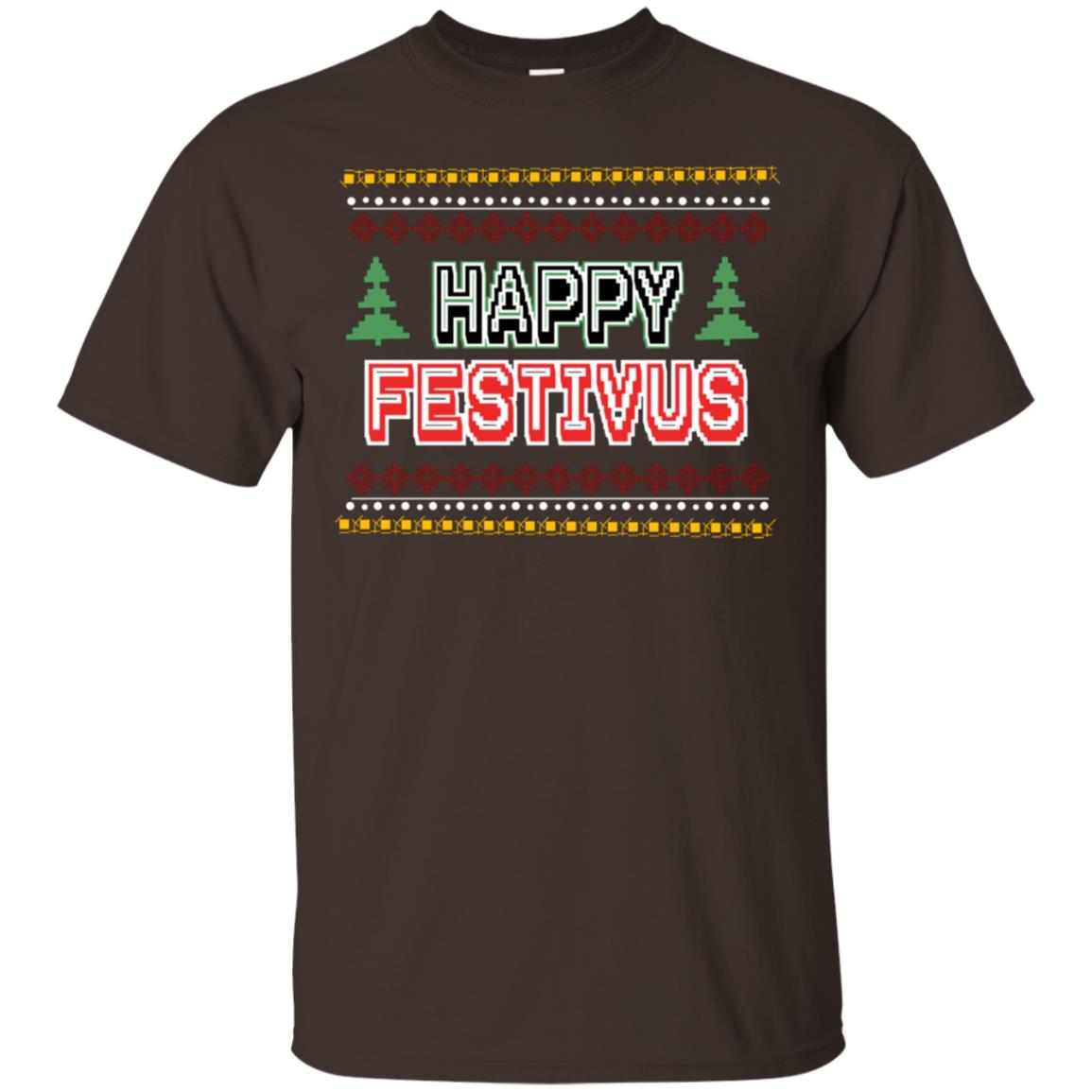 Happy Festivus X-mas Gift Shirt Dark Chocolate
