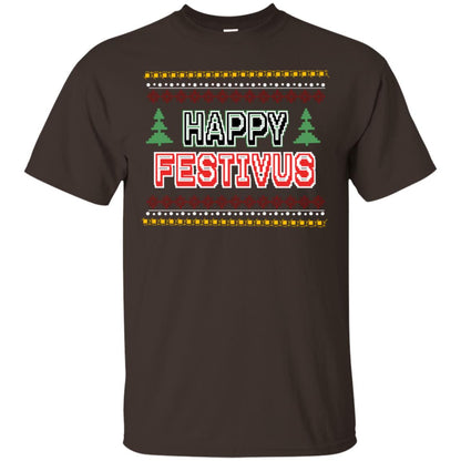 Happy Festivus X-mas Gift Shirt Dark Chocolate