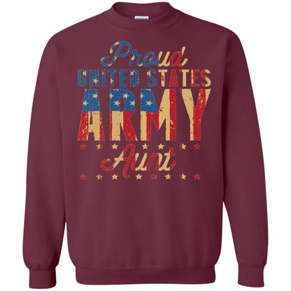 Proud United States Army Aunt Us Shirt Maroon