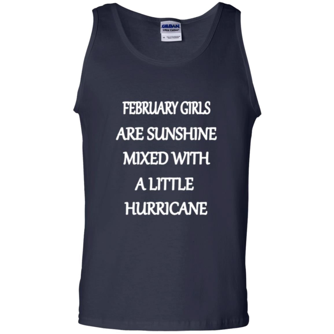 February Girls Are Sunshine Mixed With A Little Hurricane T-shirt Navy