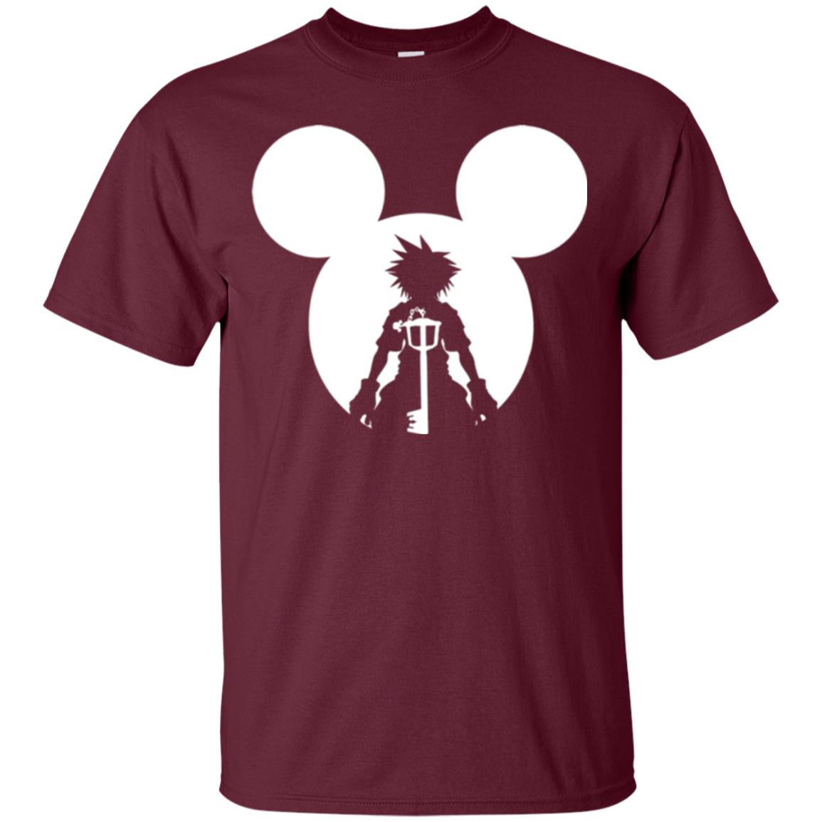 Mickey Lovers T-shirt Disney Kingdom Hearts Maroon