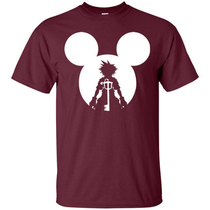 Mickey Lovers T-shirt Disney Kingdom Hearts Maroon
