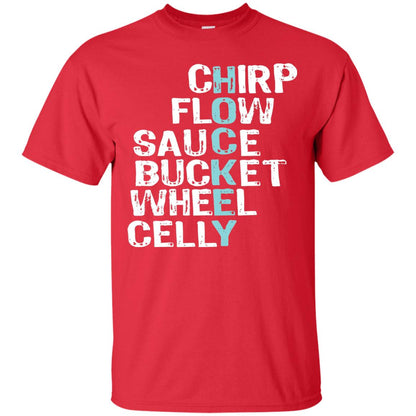 Eat Sleep Hockey Flow Celly Sauce Bucket Flow Wheel Shirt Red