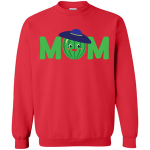 Mom Watermelon Funny Summer Melon Fruit Shirt For MommyG180 Gildan Crewneck Pullover Sweatshirt 8 oz.