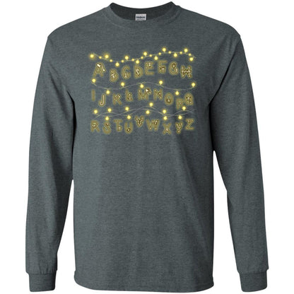Alphabet Fairy Lights T-shirt Dark Heather