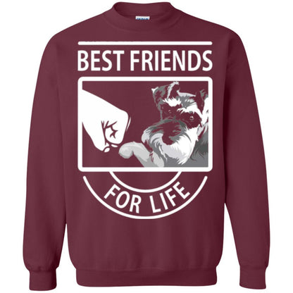 Schnauzer Lover T-shirt Best Friends For Life Maroon