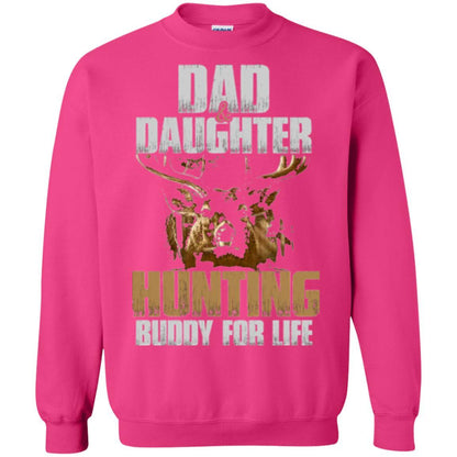 Family Christmas T-shirt Dad And Daughter Hunting Buddy For Life Heliconia