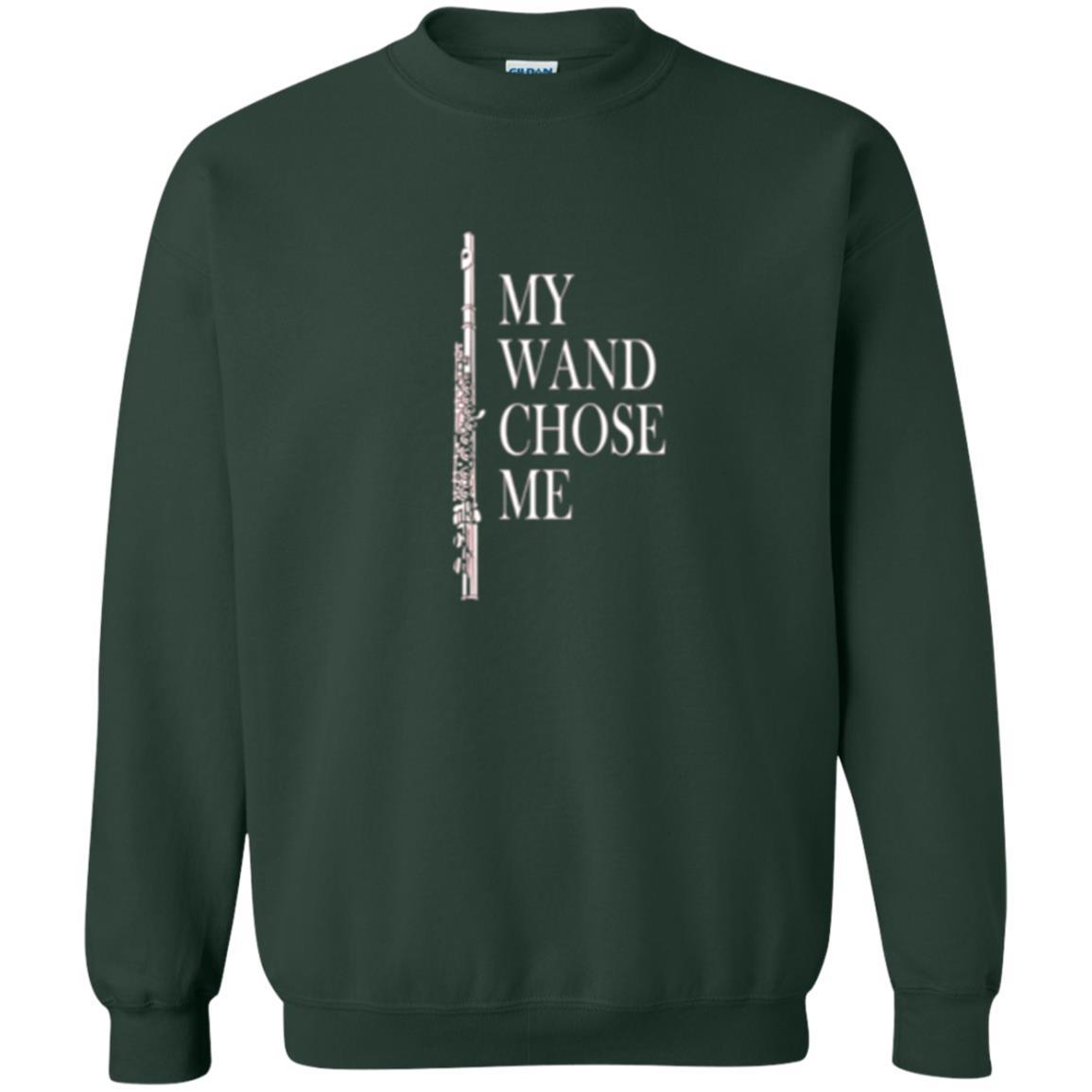 Flute Lover T-shirt My Wand Chose Me Forest Green