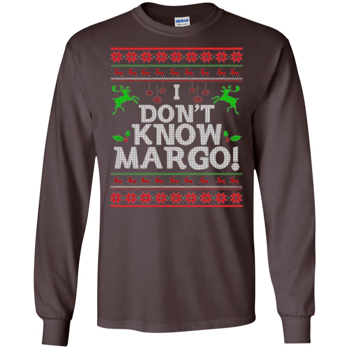 Christmas T-shirt I Don't Know Margo Dark Chocolate