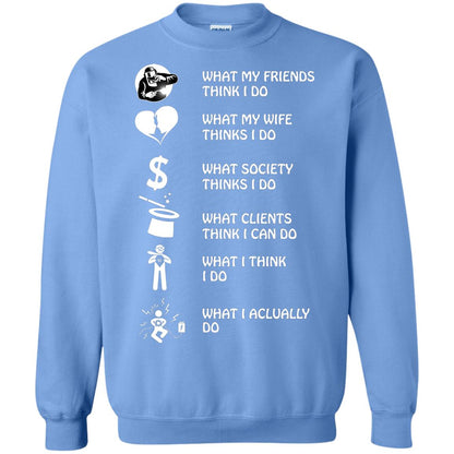 What My Friends Thinks I Do What My Wife Thinks I Do What Society Thinks I Do What Clients Thinks I Can Do What I Think I Do What I Actually Do Carolina Blue