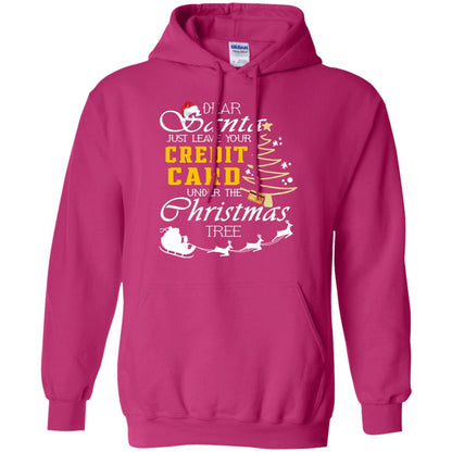 Dear Santa Just Leave Tour Credit Card Under The Christmas Tree X-mas Gift Shirt Heliconia