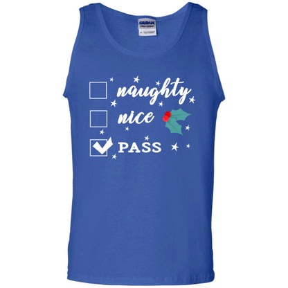 Naughty Nice Or Pass Ugly Christmas Gift Shirt For Mens Or Womens Royal