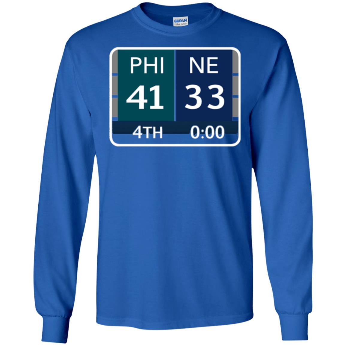 Phi 41 Ne 33 Final Score Football Lover T-shirt Royal