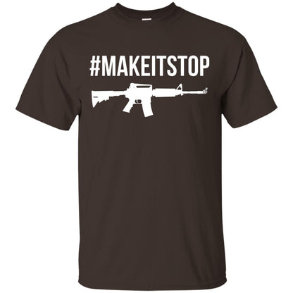 Make It Stop Anti-gun Violence Political T-shirt Dark Chocolate