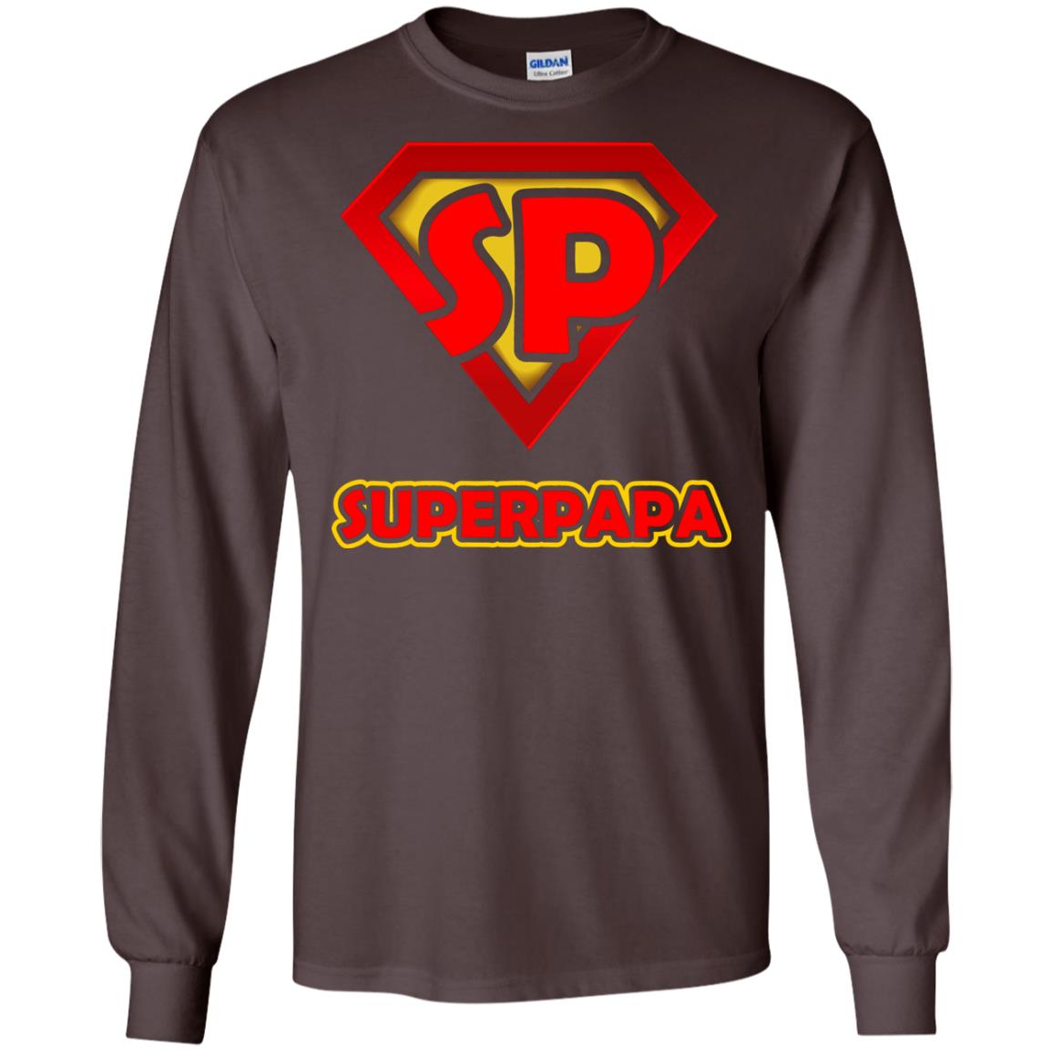 Superpapa Grandfather Grandpapa Shirt Dark Chocolate