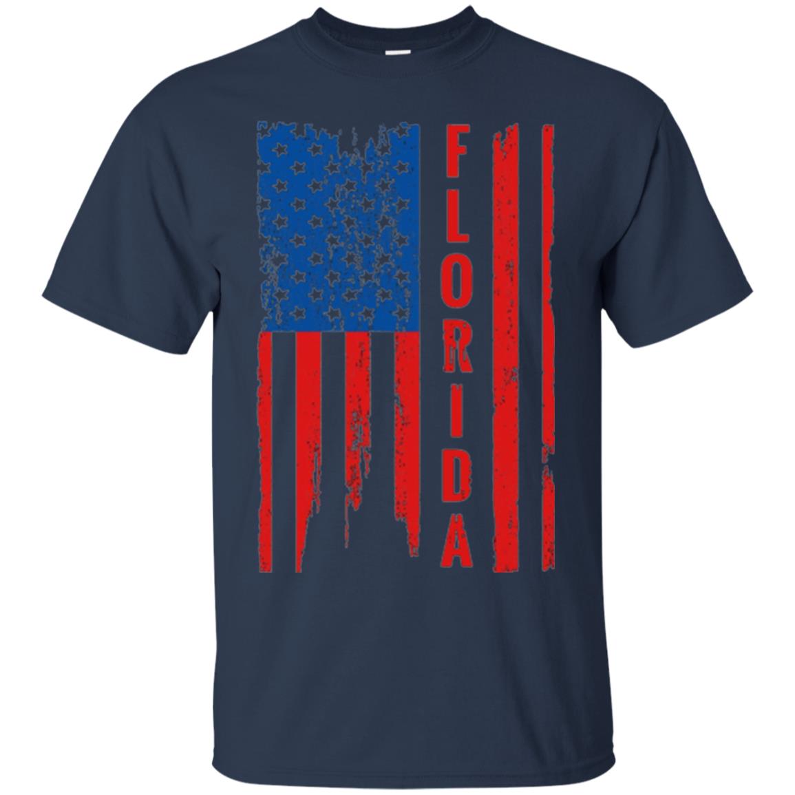 Florida State T-shirt American Flag Navy