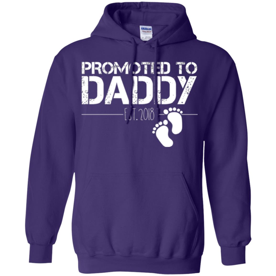 Daddy T-shirt Promoted To Daddy Est 2018 Purple
