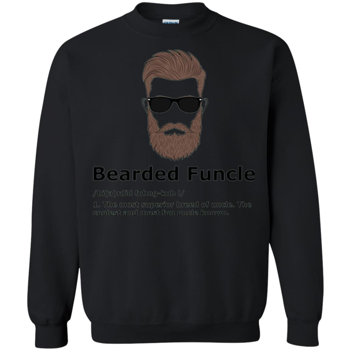 Uncle T-shirt Bearded Funcle The Most Suprior Berrd Of Uncle Black