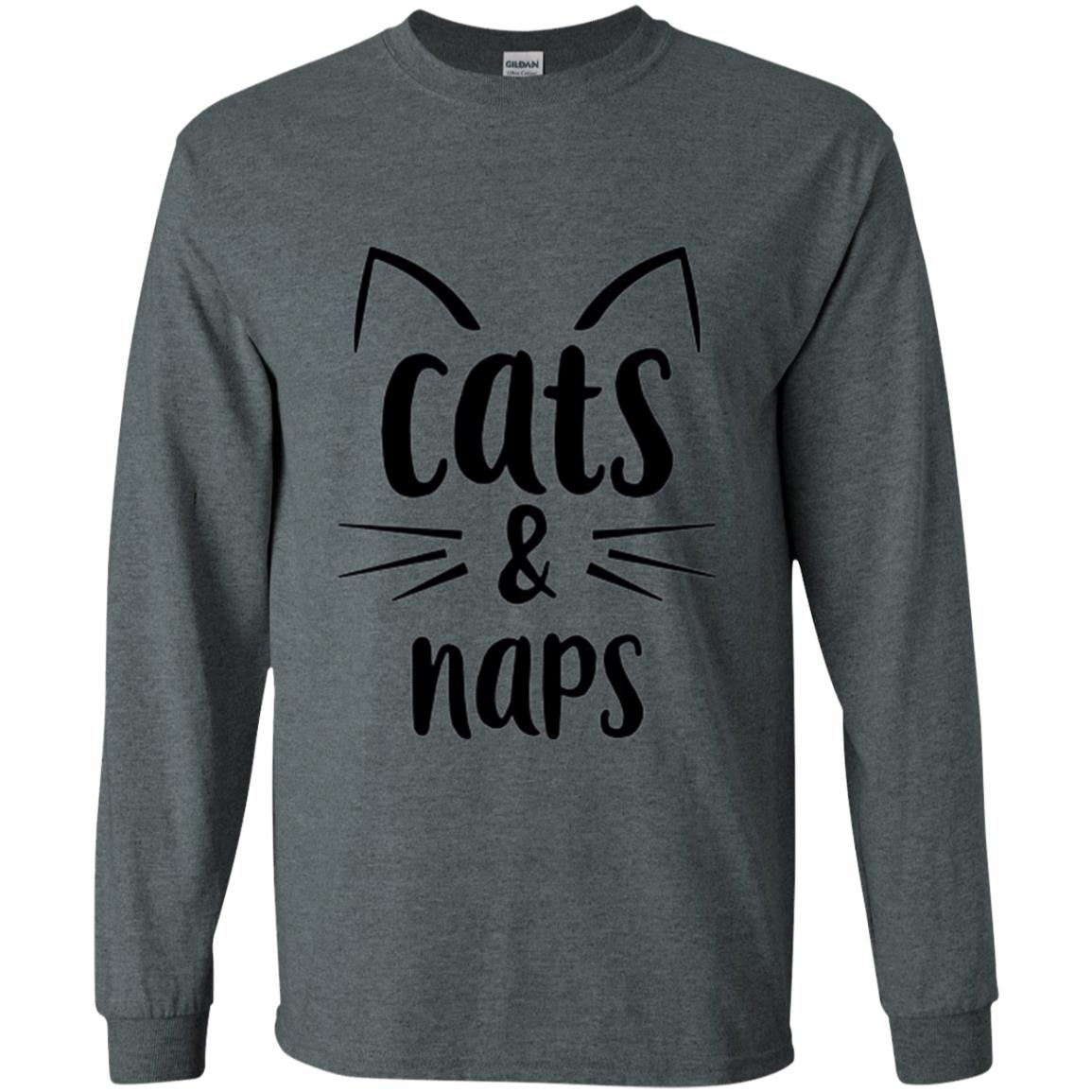 Cats And Naps Lovers T-shirt Dark Heather