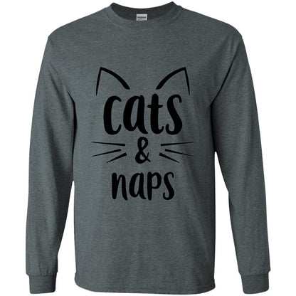 Cats And Naps Lovers T-shirt Dark Heather
