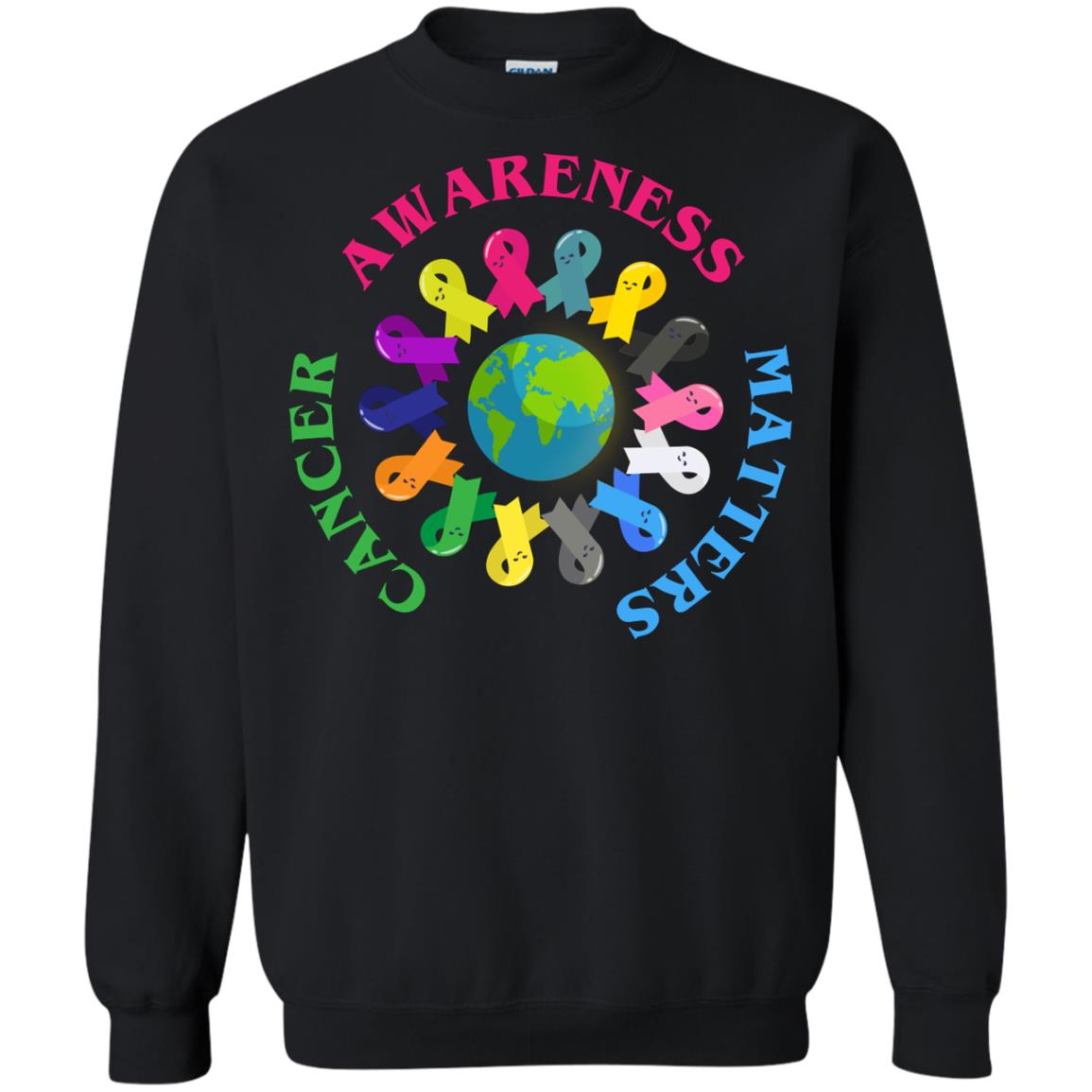 All Cancer Ribbons For All Cancer Awareness T-shirt Black