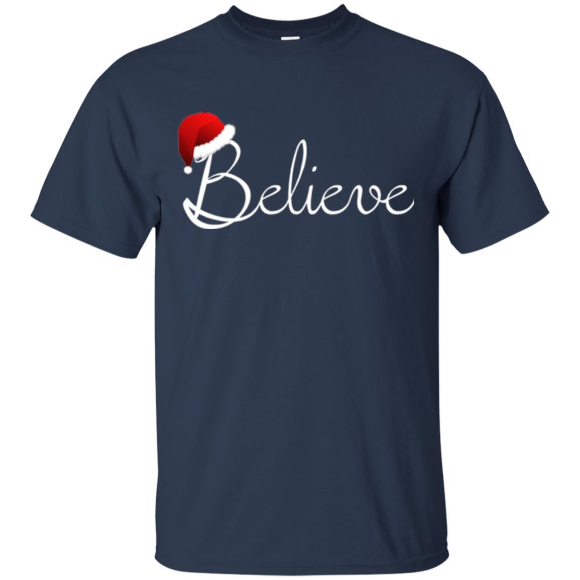 Believe Best Santa Christmas T-shirt Navy