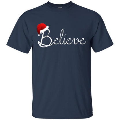Believe Best Santa Christmas T-shirt Navy