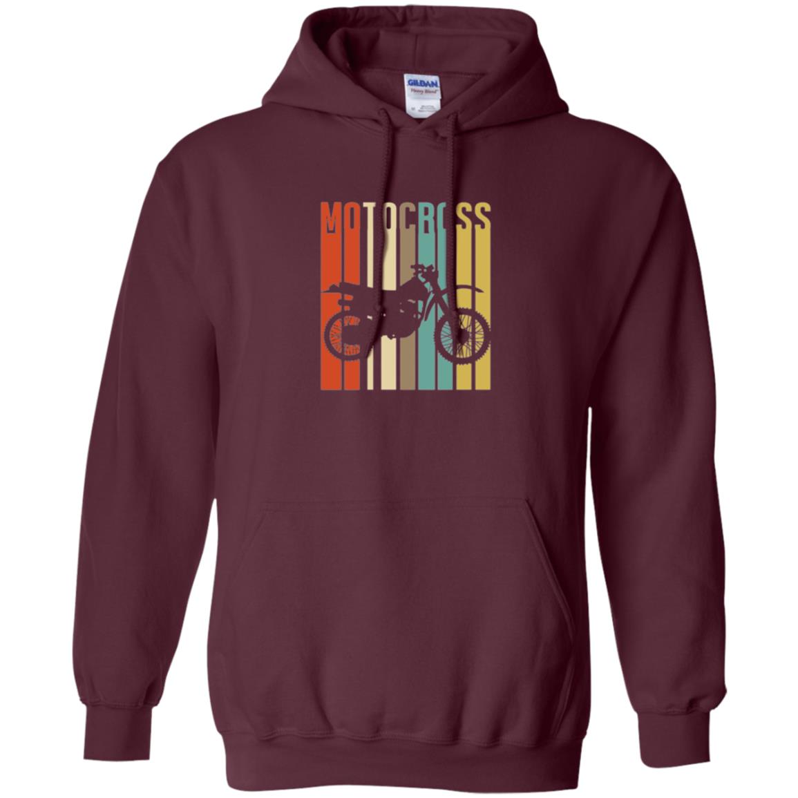 Dirt Bike Silhouette T-shirt Cool Vintage Motocross Maroon