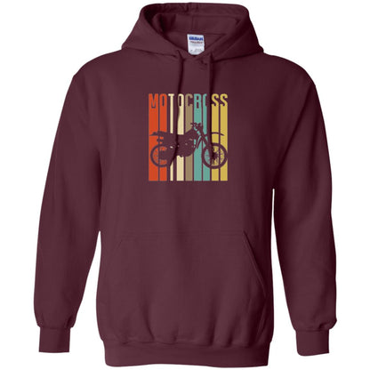 Dirt Bike Silhouette T-shirt Cool Vintage Motocross Maroon