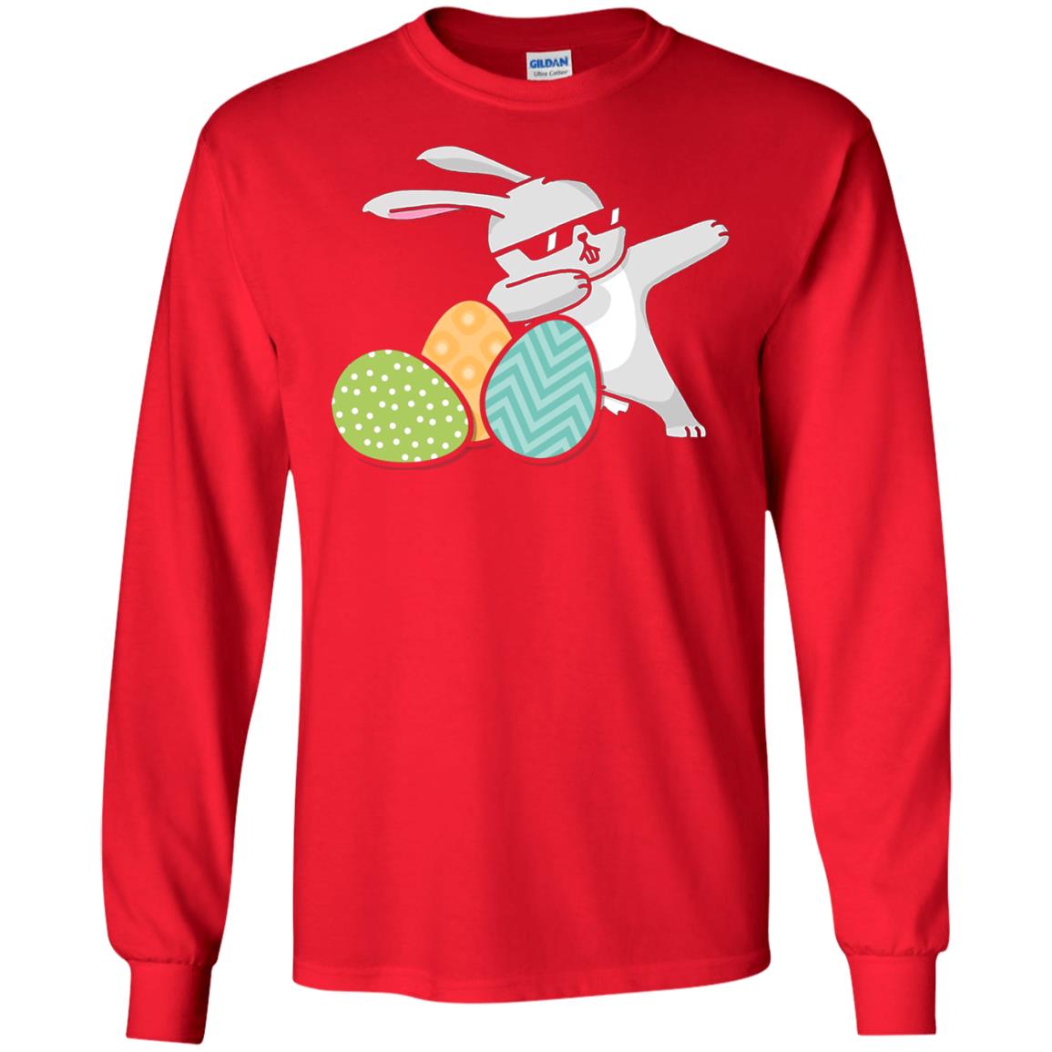 Easter Bunny Dabbing Gift Shirt For Dabbing Lover Red