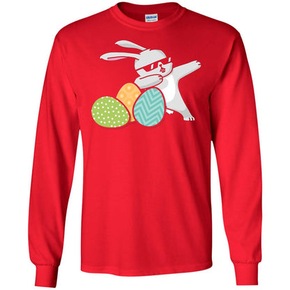 Easter Bunny Dabbing Gift Shirt For Dabbing Lover Red