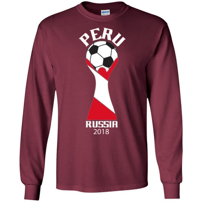 Football Lovers T-shirt Peru Russia 2108 Maroon
