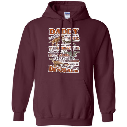 Daddy You Are My Favorite Dinosaur Shirt For Kids Maroon